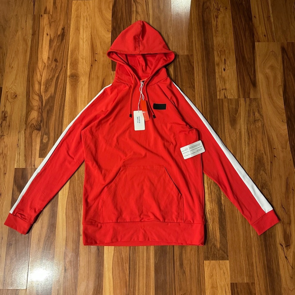 Redvanly Audi Performance Hoodie Red White Stripe Mens Small Golf NWT